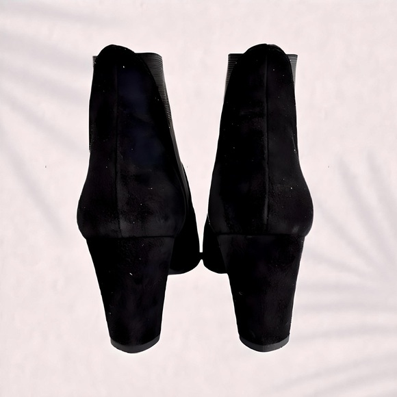 Stuart Weitzman Black Suede Chelsea Ankle Booties - Picture 4 of 9